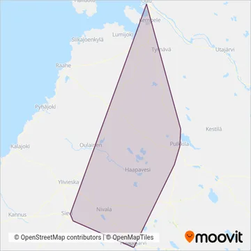 Paakinahon Liikenne Oy coverage area map
