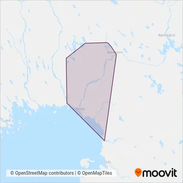 North Travels Map Oy coverage area map