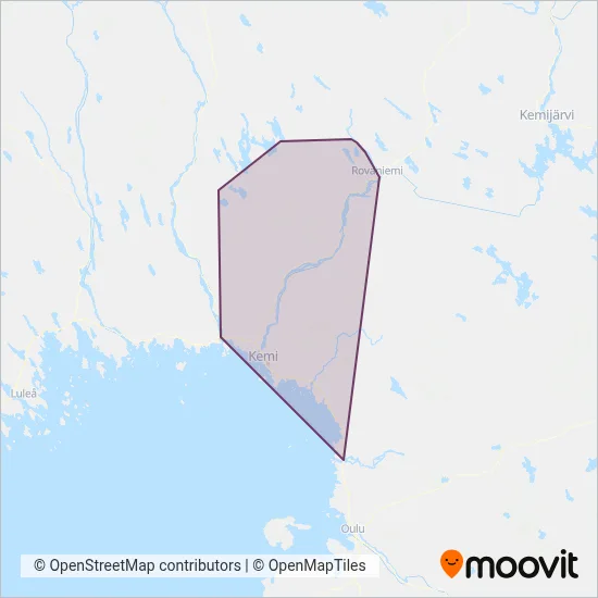 North Travels Map Ltd coverage area map