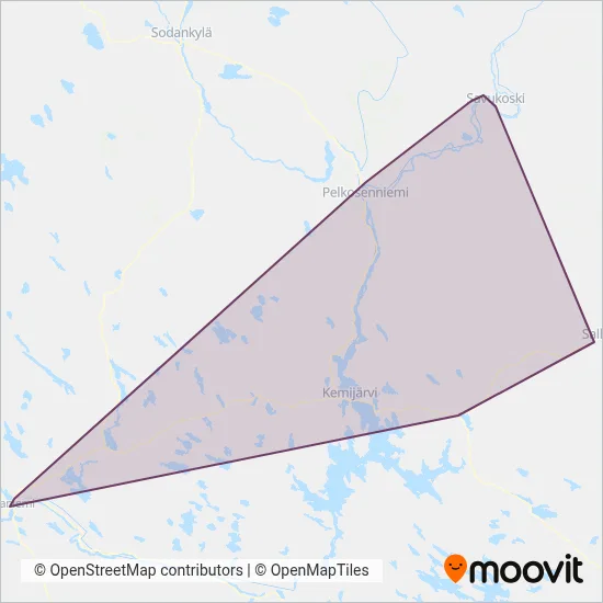Mölläri Lines Ltd coverage area map