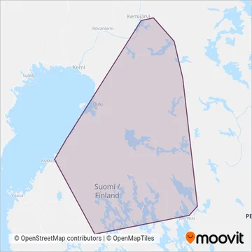 Pohjola Travel coverage area map