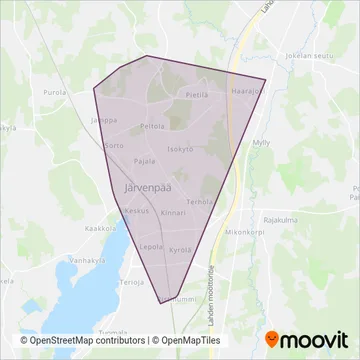 Järvenpään kaupunki coverage area map
