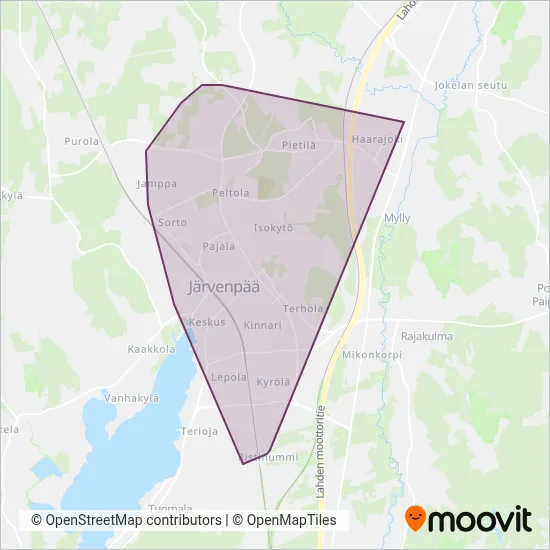 City of Järvenpää coverage area map