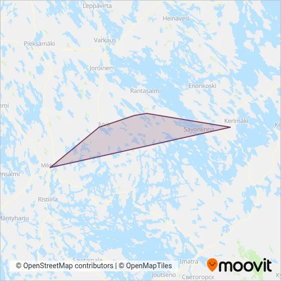 Bus Company S Kosonen Ltd coverage area map