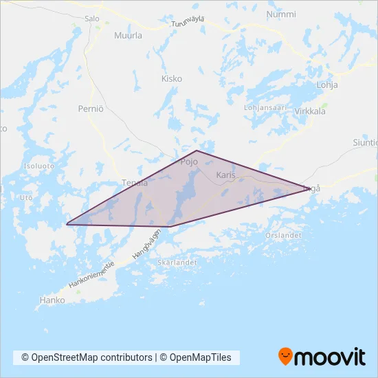 Wikström / Amper (Oy Amper & Wikström Ab) - kartta toiminta-alueesta
