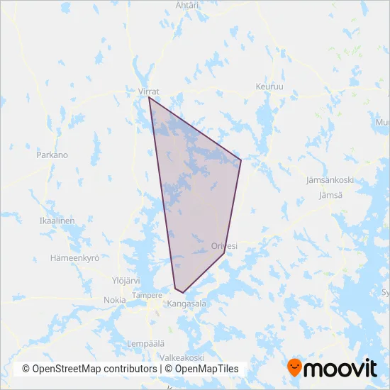 Bus-Manninen coverage area map