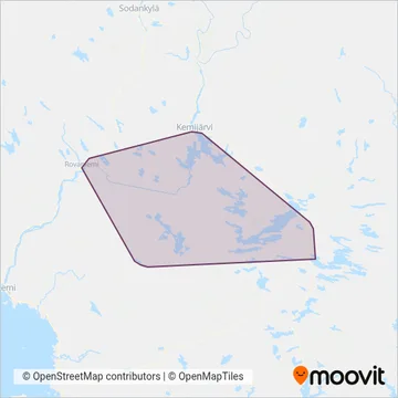 Rukan Taksi ja Huoltopalvelu Oy coverage area map