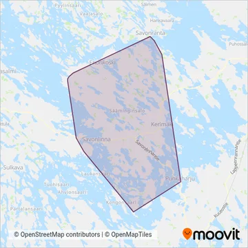 Savonlinnan kaupunki coverage area map