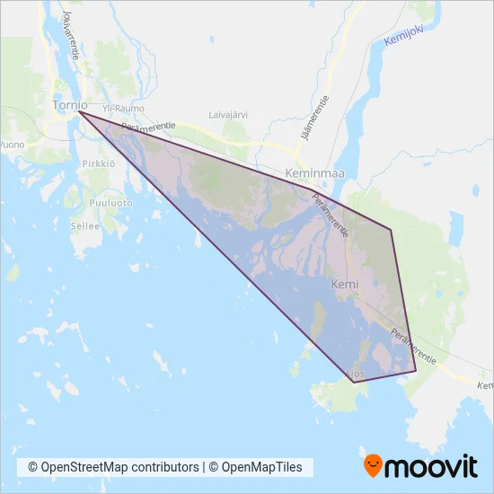Kemi Taxi Service Ltd coverage area map