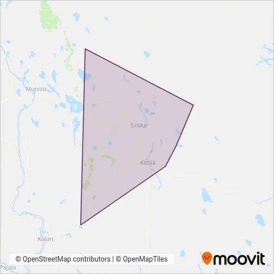 Tunturilinjat Oy coverage area map