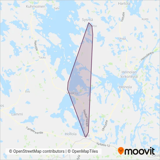Bus Transport Samuli Haarasilta coverage area map