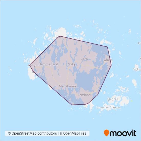 Åland Traffic (Bus) coverage area map