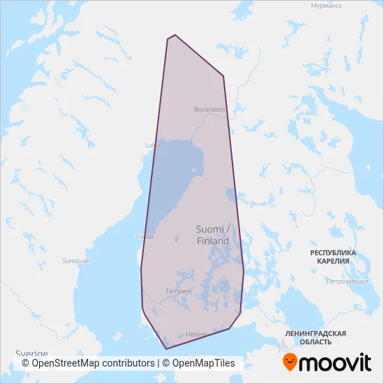 OnniBus coverage area map
