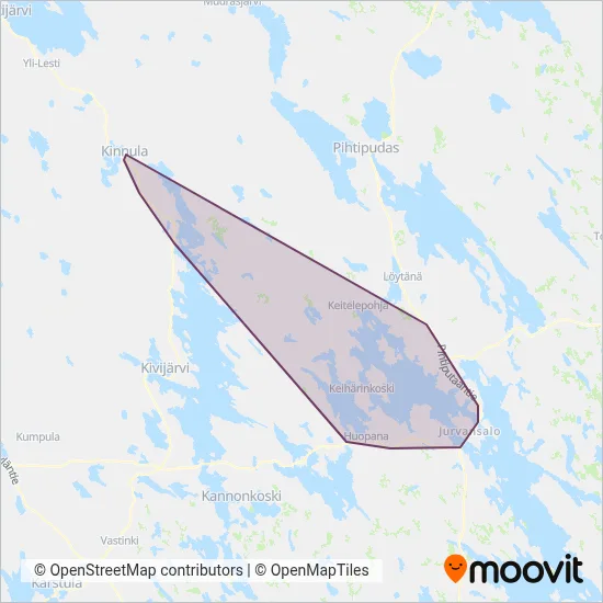 Viitasaari Charter Transport Ltd coverage area map