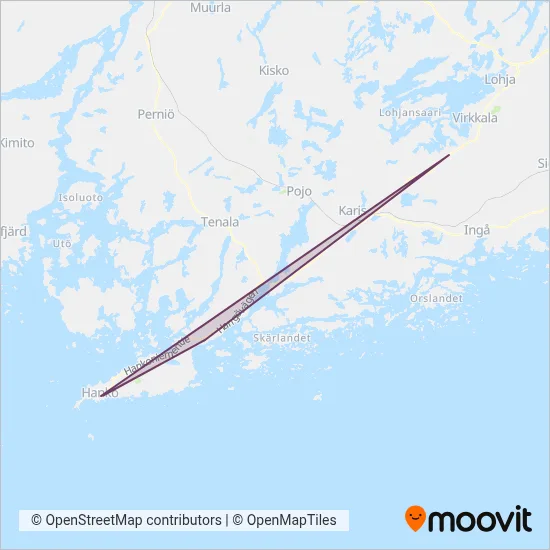 Hanko Traffic, Friman & Co coverage area map