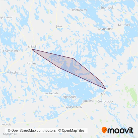 Saimaa Tourist Transport Ltd coverage area map
