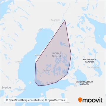 Finferries coverage area map