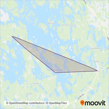 Kantamatkat coverage area map