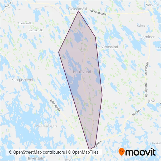 Charter Transport Linjakas Ltd coverage area map