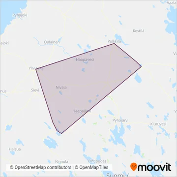 Tahvola Oy coverage area map
