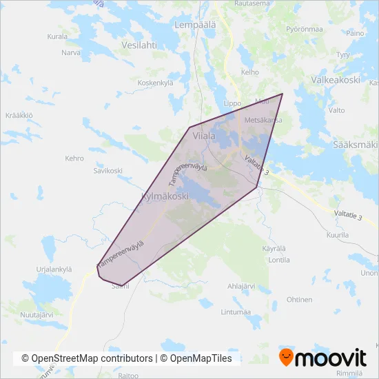 Tokee Transport Ltd coverage area map