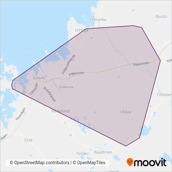 Dahl Line Traffic Ltd coverage area map
