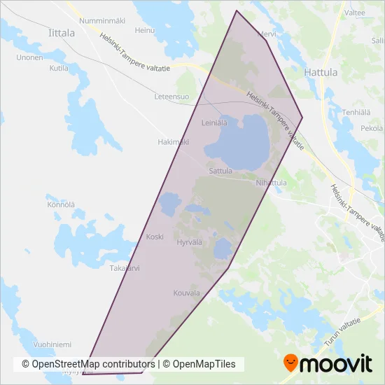 Hämebus Oy coverage area map