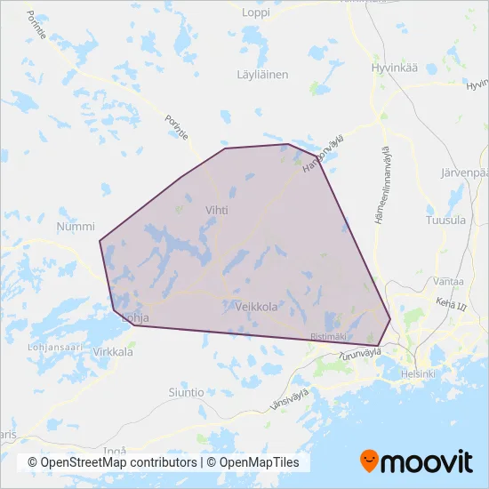 Korsisaari, Western Uusimaa coverage area map