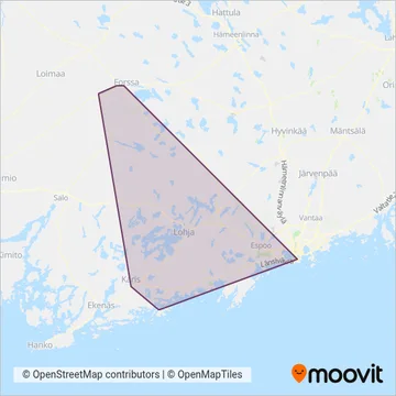 Salon Tilausmatkat Oy, Länsi-Uusimaa coverage area map