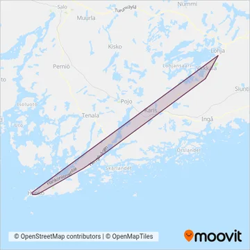 Hangon Liikenne, Länsi-Uusimaa coverage area map