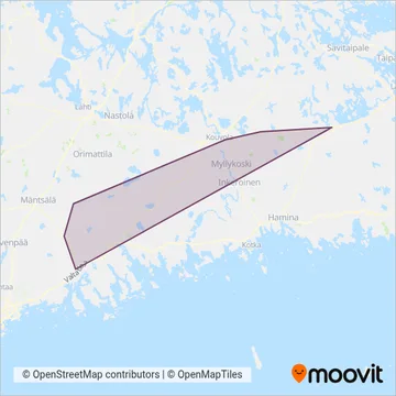 Mattilan Liikenne Oy coverage area map