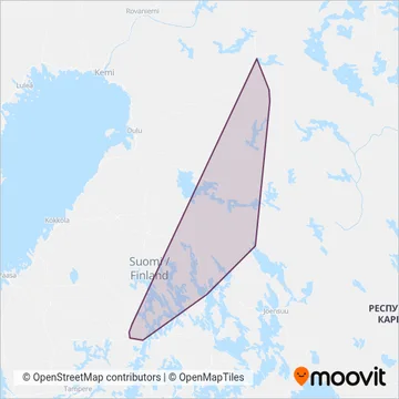 Pohjolan Turistiauto Oy coverage area map