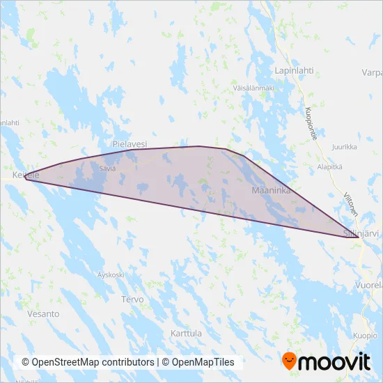 Kuopio Transport Ltd coverage area map