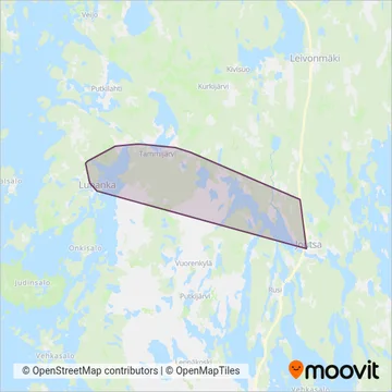 Anssin Tilausliikenne Oy coverage area map