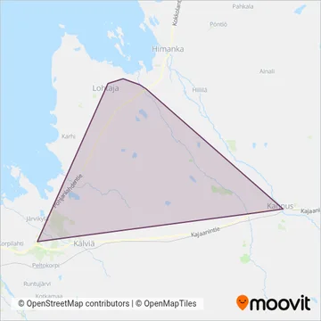 Dahl-Linjaliikenne Oy coverage area map