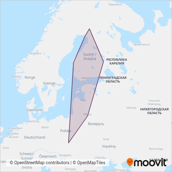 FlixBus coverage area map