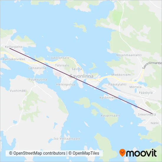 Savonlinnan kaupunki - palveluliikenne coverage area map
