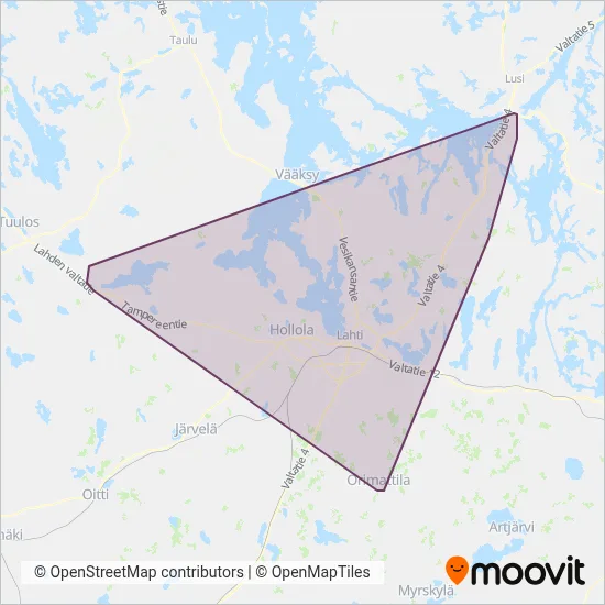 Koiviston Auto Lahti Oy coverage area map