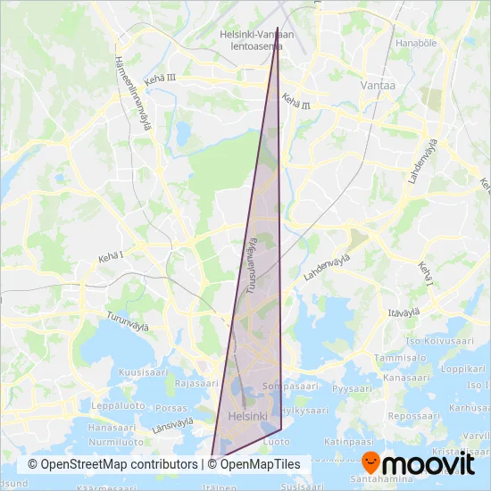 Liikenne- ja viestintävirasto Traficom coverage area map