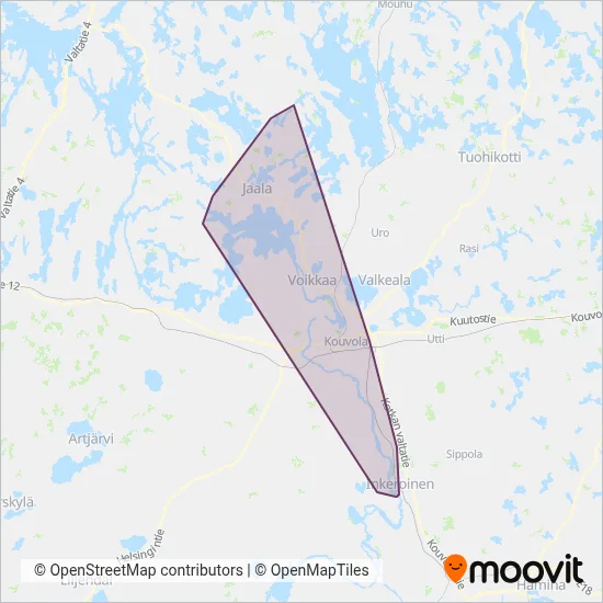 Koutsi / Martti Laurila Line Traffic Ltd coverage area map