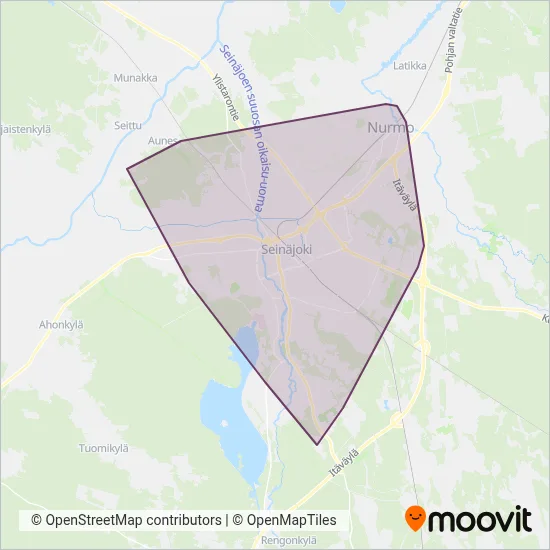 Härmän Liikenne Oy / Waltti. coverage area map
