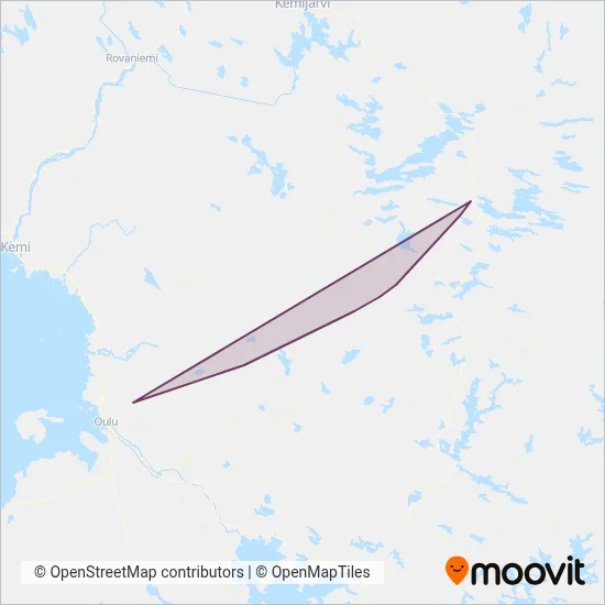 Saaga Travel Oy - kartta toiminta-alueesta
