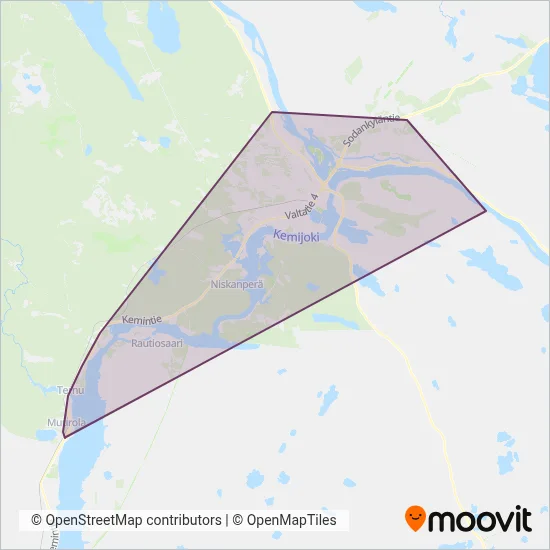 Linkkari/ Koiviston Auto Oulu coverage area map