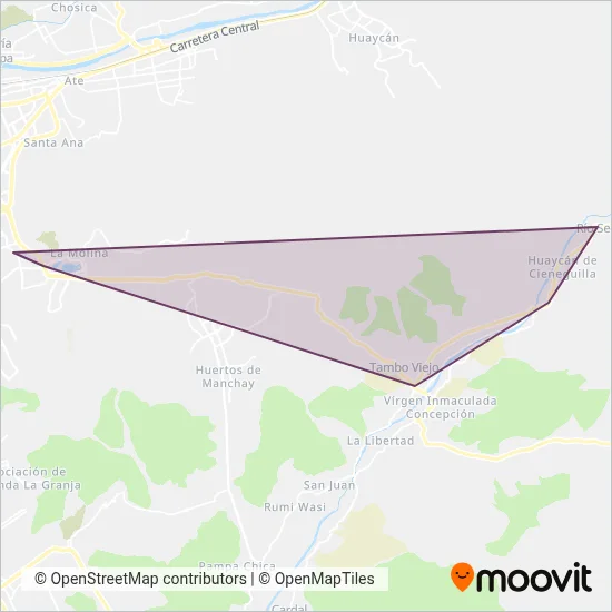 El Molinero Express S.A. coverage area map