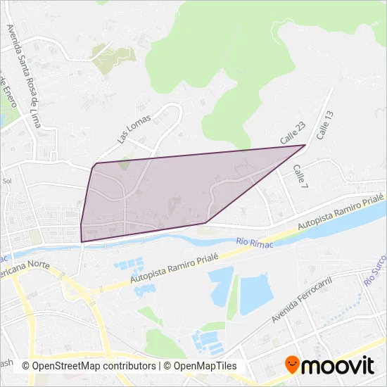 Chabaquito S.A.C. coverage area map