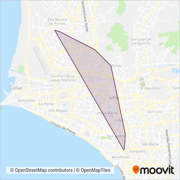 36 San Martín de Porres S.A. coverage area map
