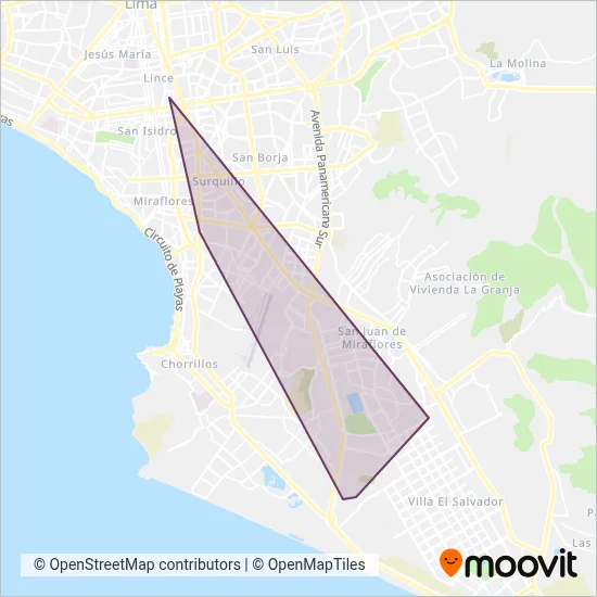 Arco Iris S.A. coverage area map