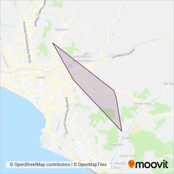 Cinco Estrellas S.A. coverage area map