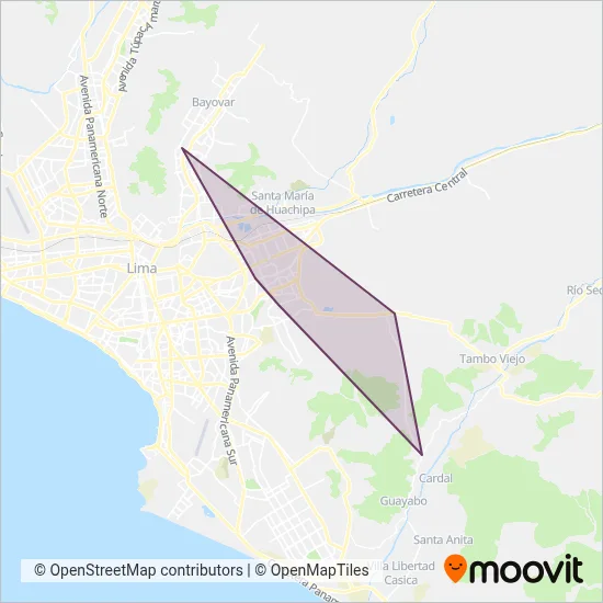 Cinco Estrellas S.A. coverage area map
