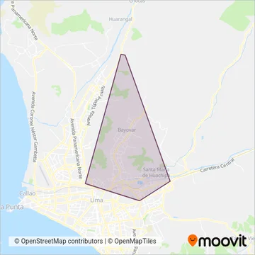 Transportes Cruz del Centro S.A. coverage area map